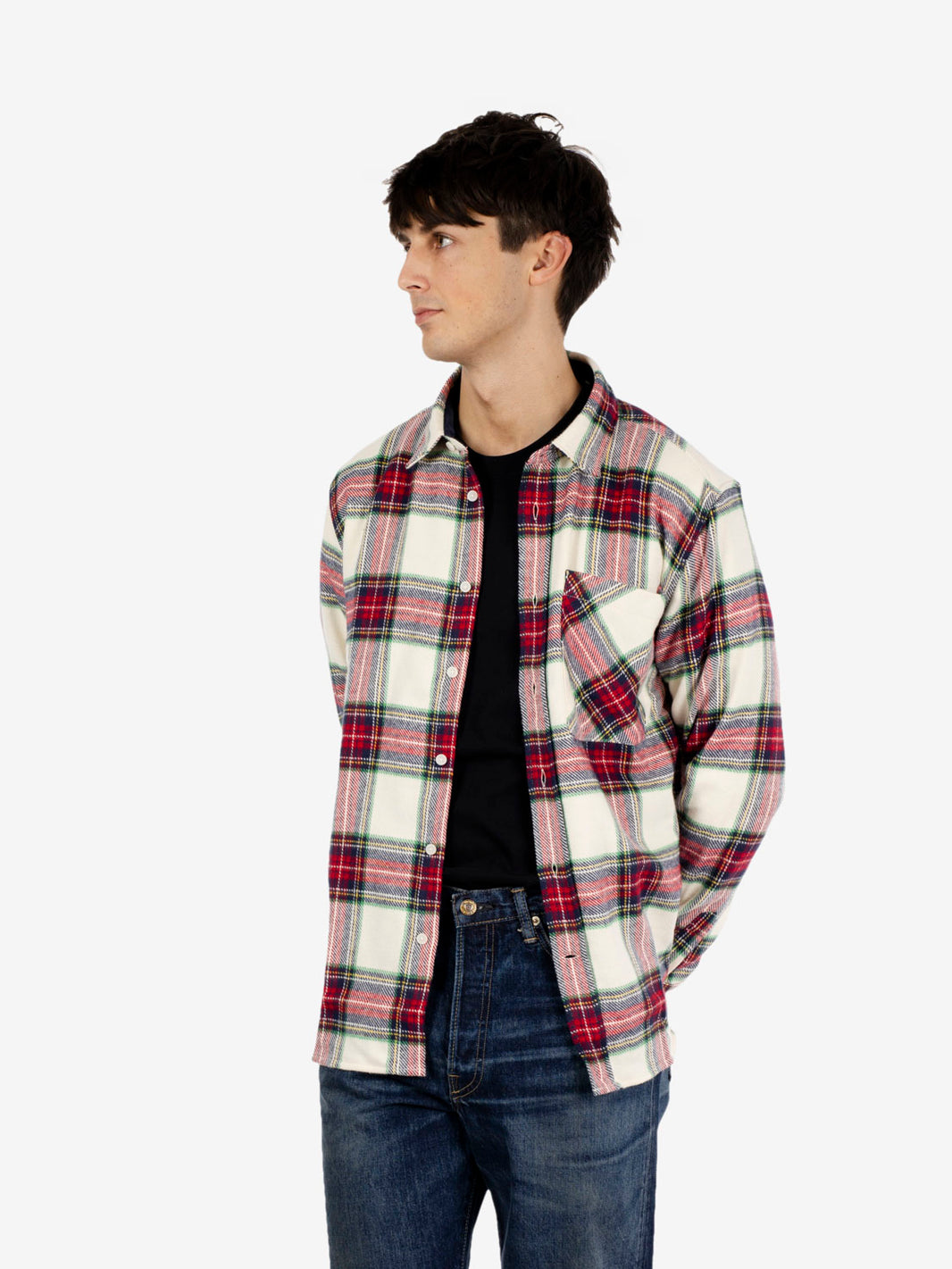 Bowmont authentic check shirt ecru