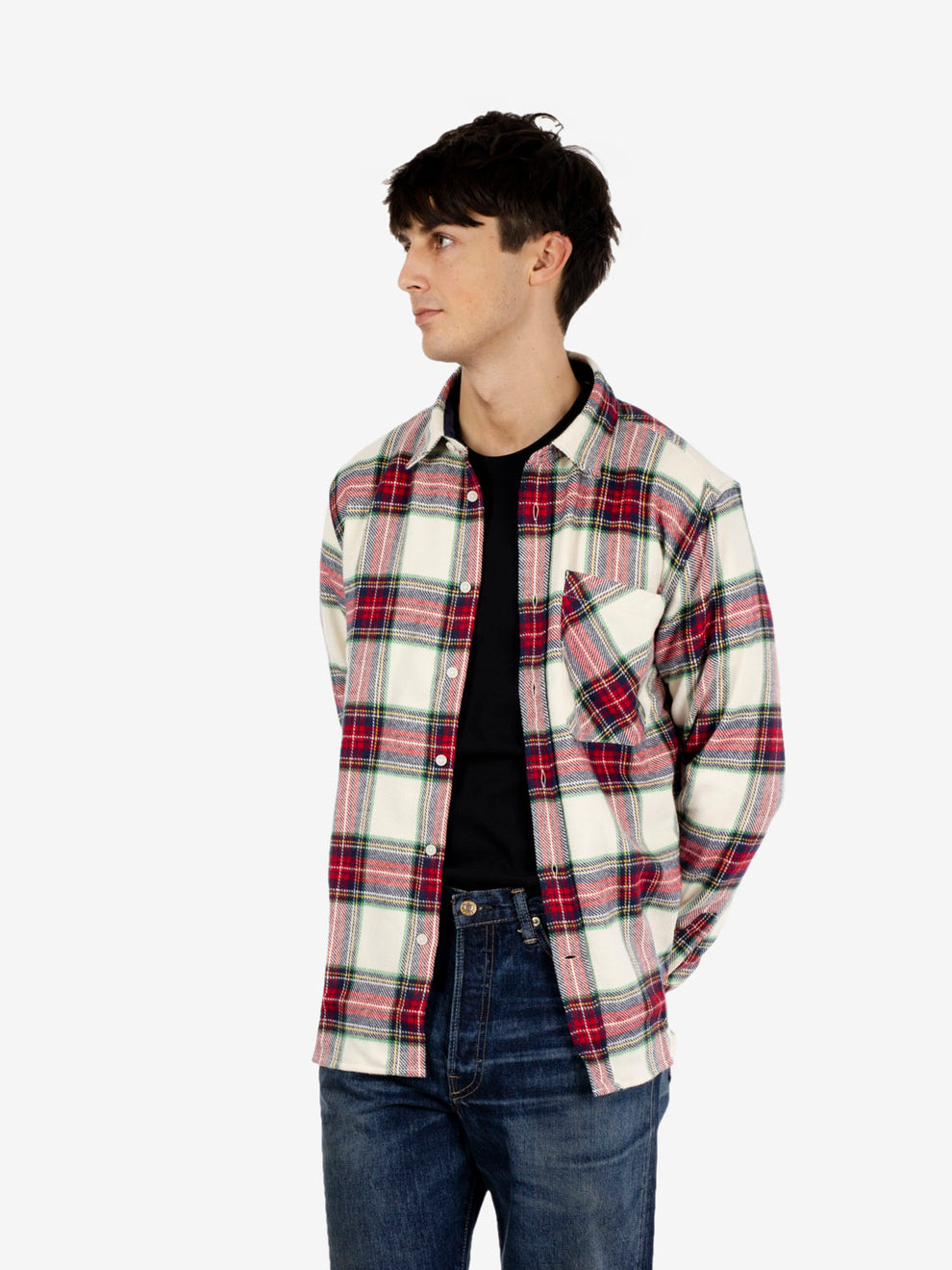 Bowmont authentic check shirt ecru