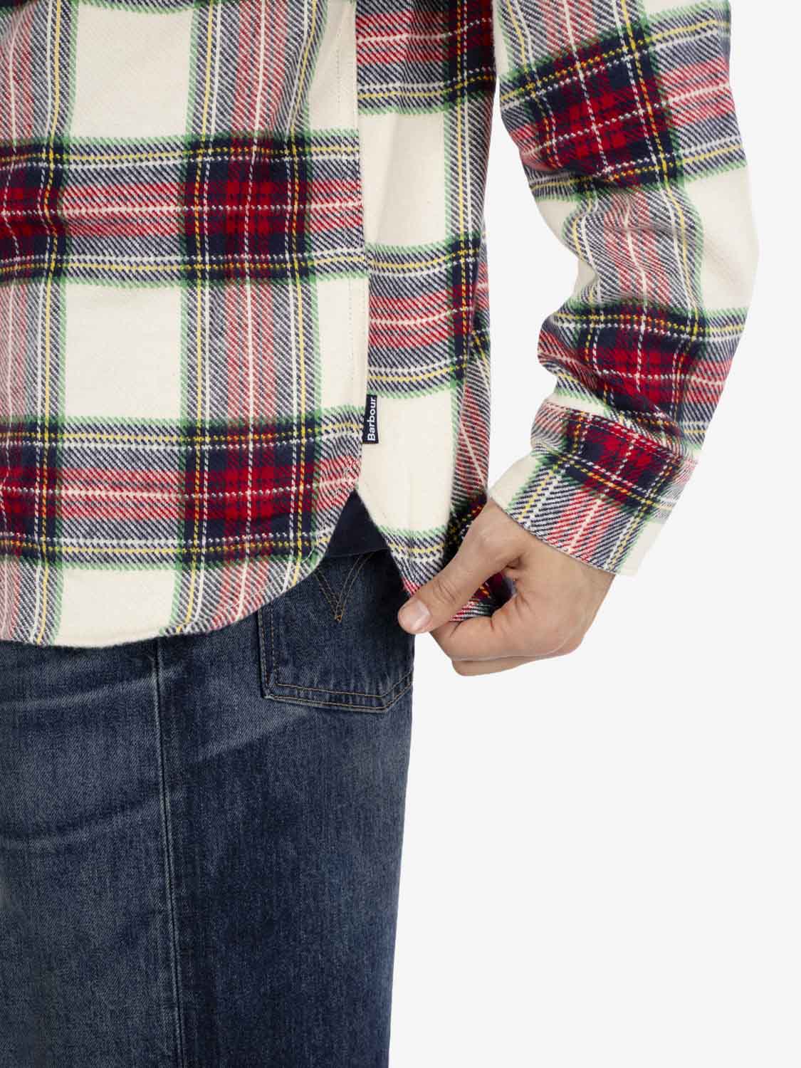 Bowmont authentic check shirt ecru