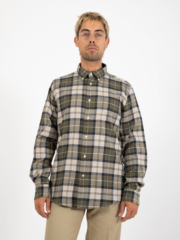BARBOUR - Camicia Fortrose Tailored Shirt Forest Mist