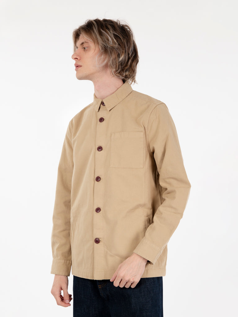 BARBOUR - Camicia Overshirt Washed Cotton washed stone