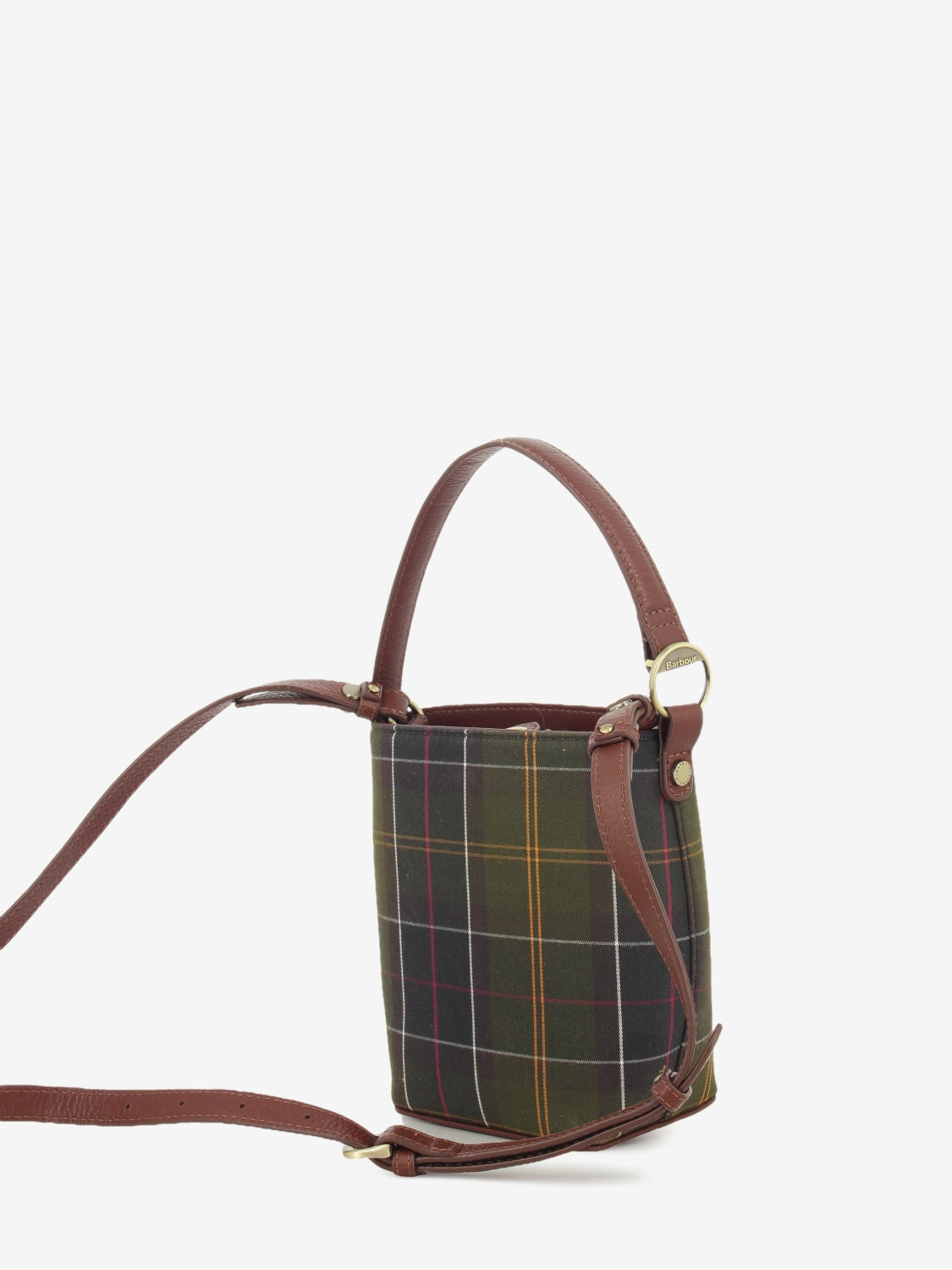 Cedar mini tartan bucket bag classic tartan