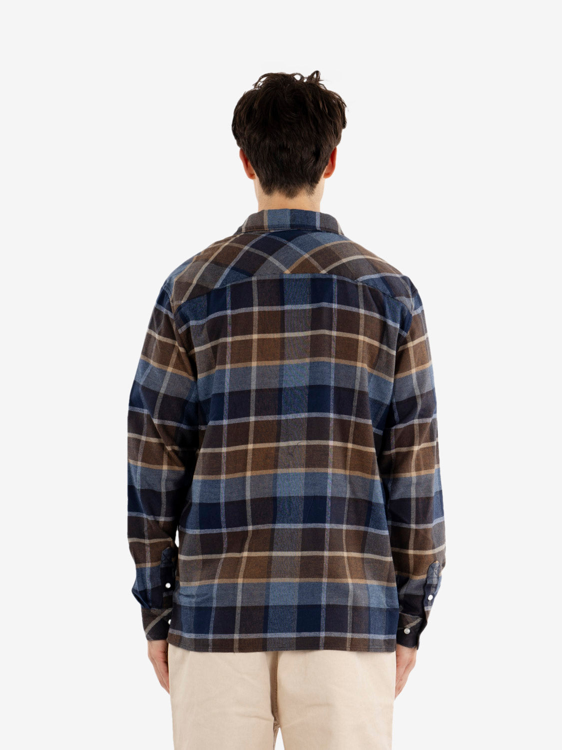 Copswell relaxed checkered shirt dark sand
