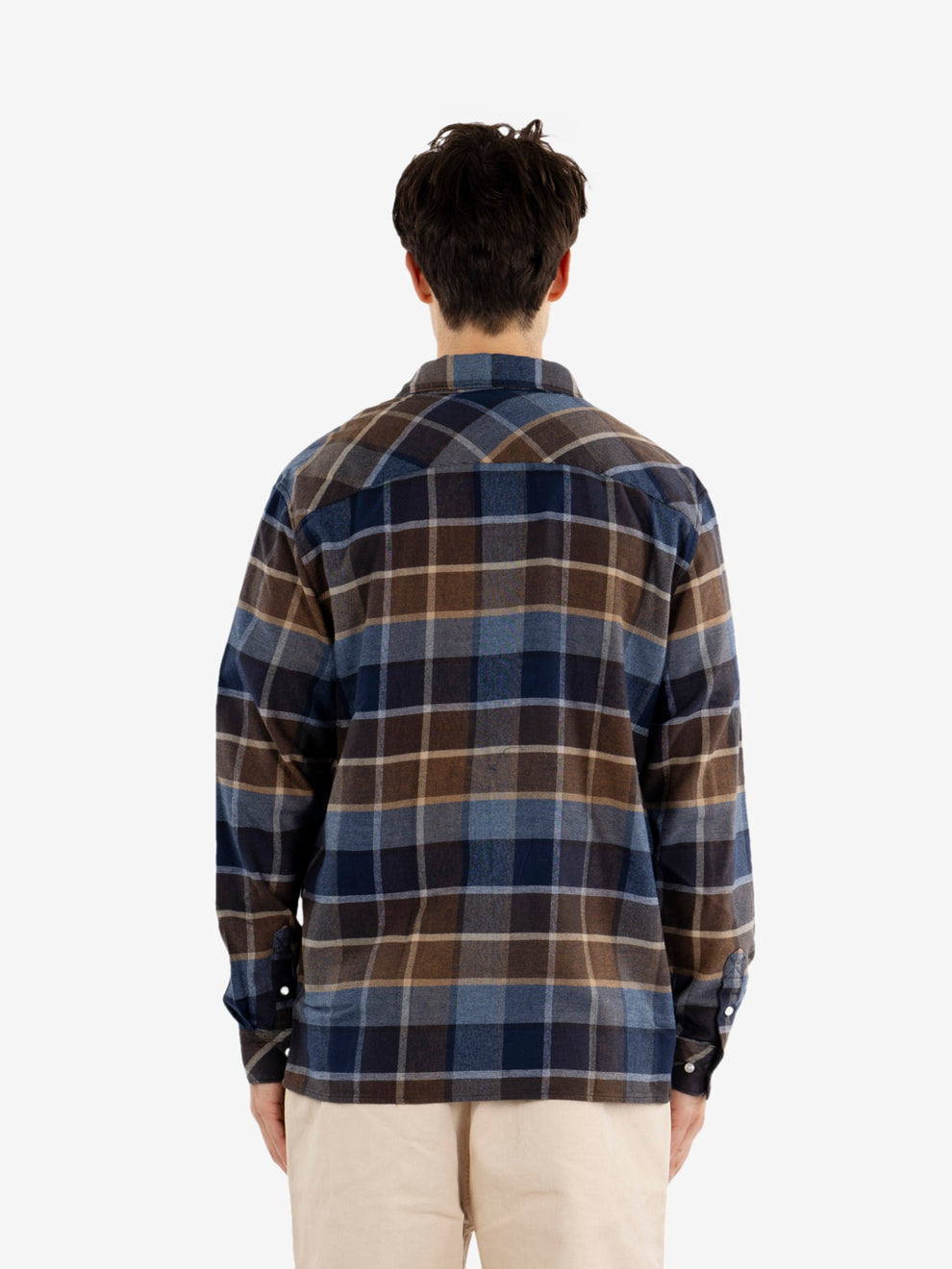 Copswell relaxed checkered shirt dark sand