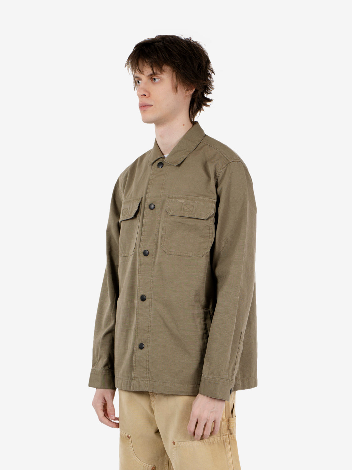 Draftmen overshirt grey olive