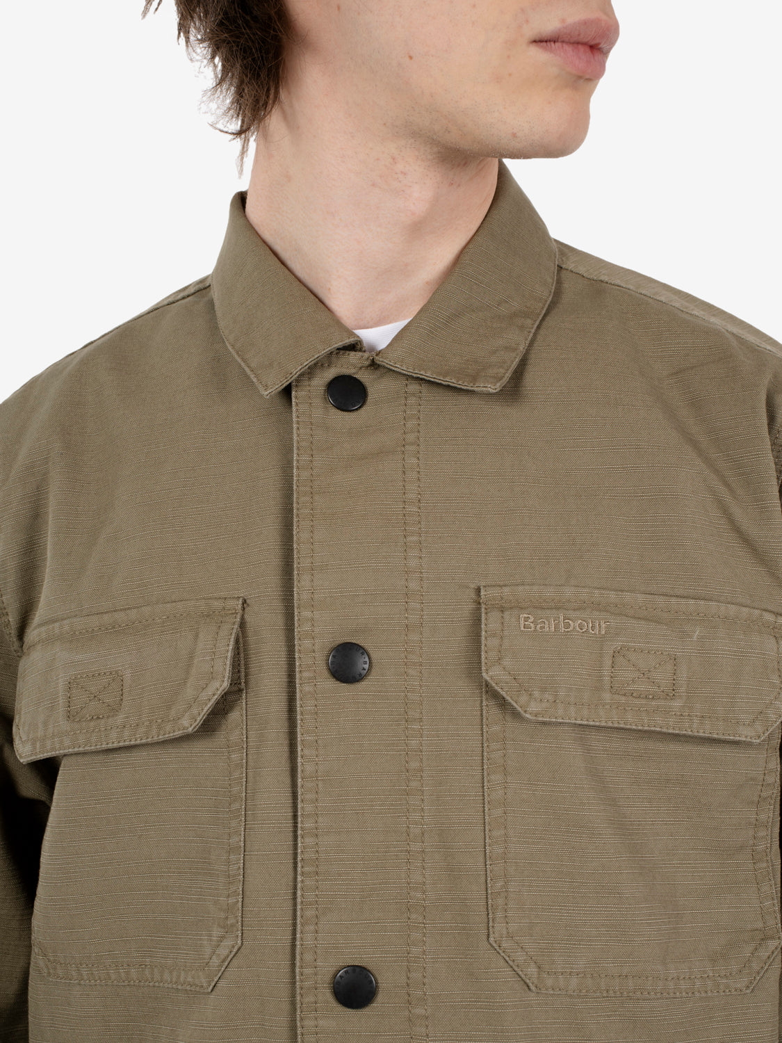 Draftmen overshirt grey olive