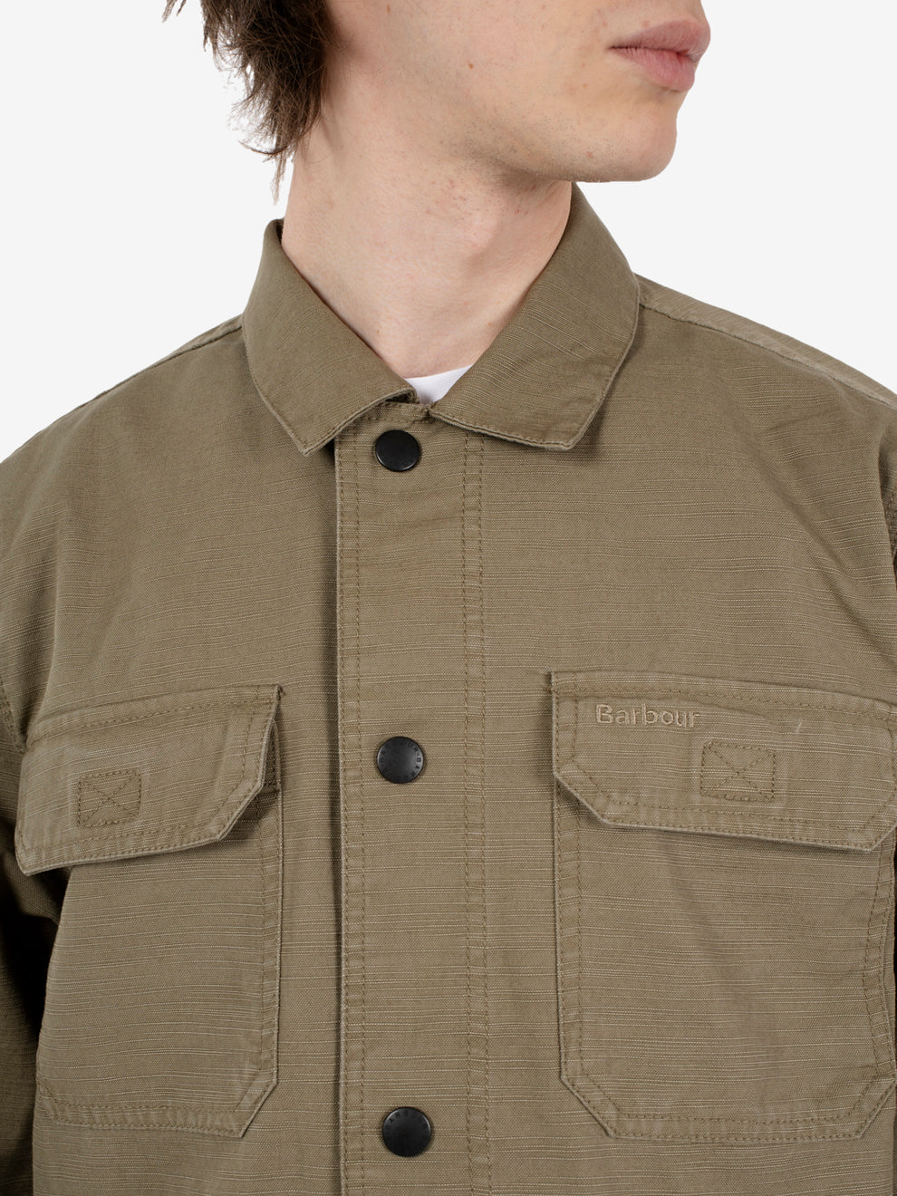 Draftmen overshirt grey olive