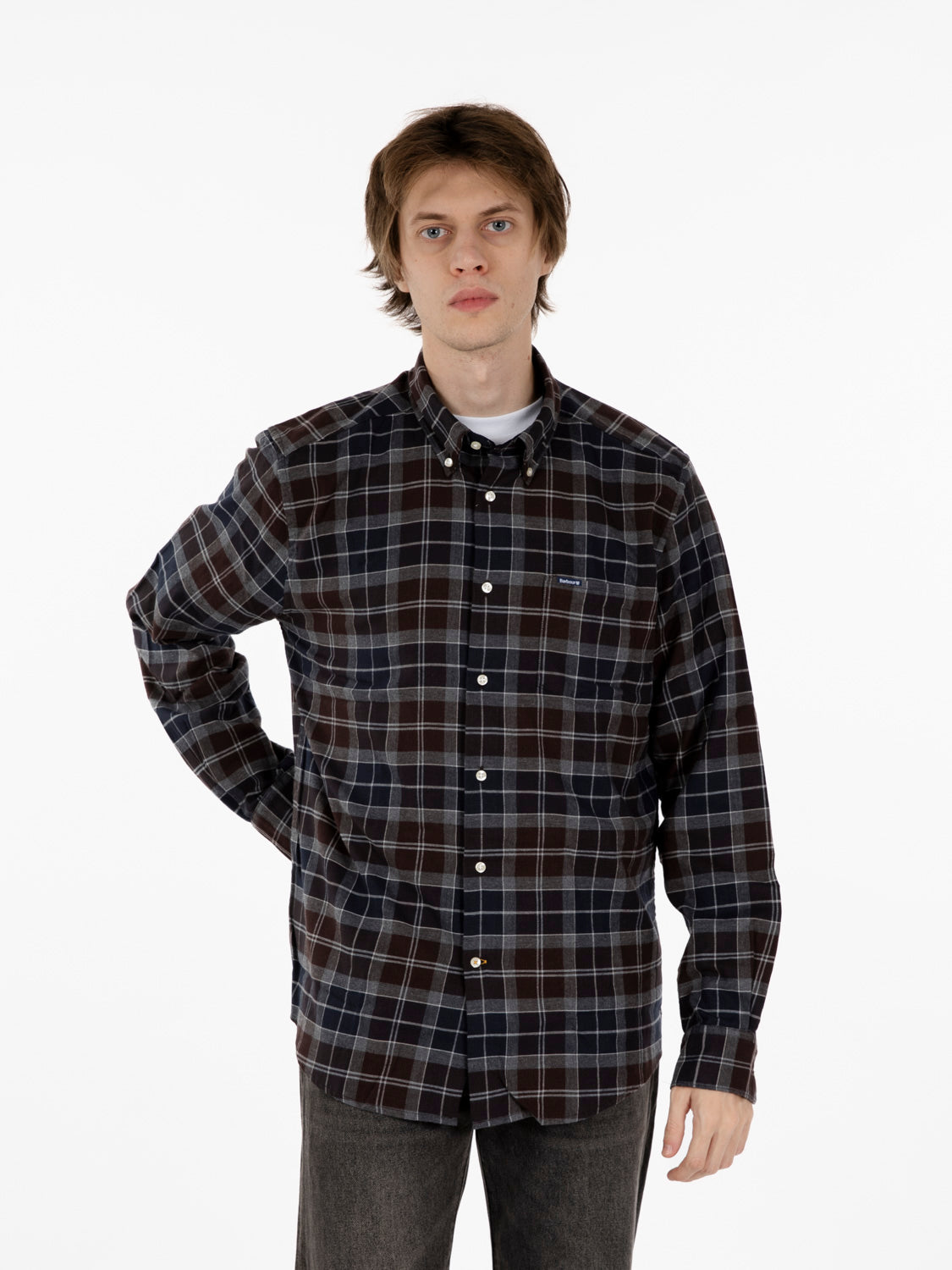 Fortose tailored shirt oak tartan