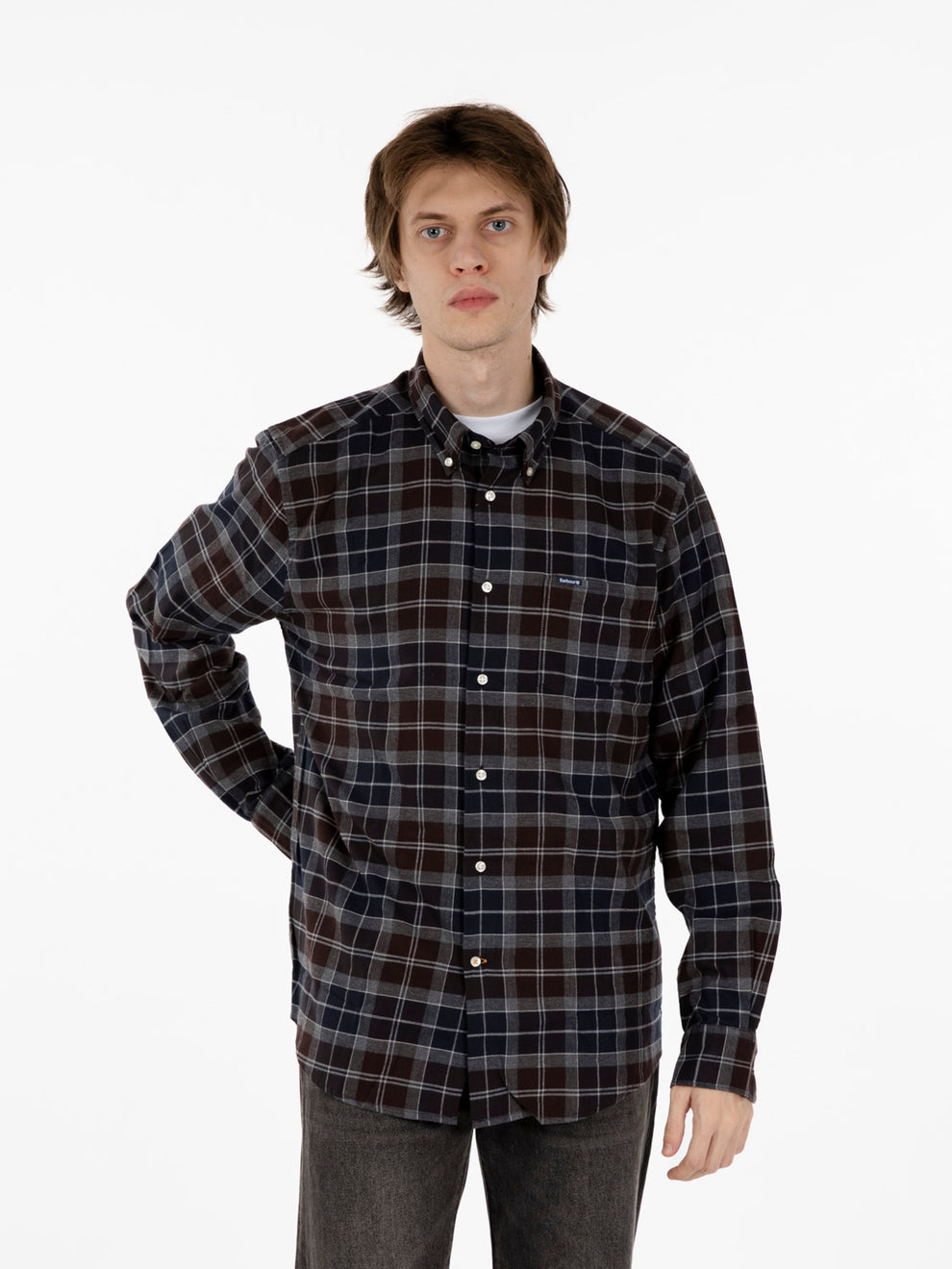 Fortose tailored shirt oak tartan