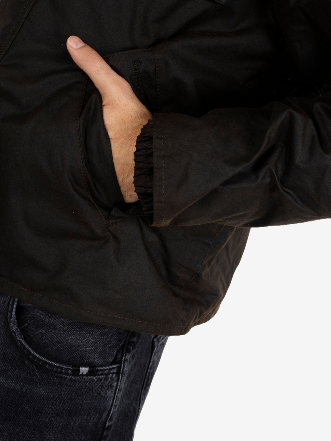 Four pocket Transort Wax jacket dark brown