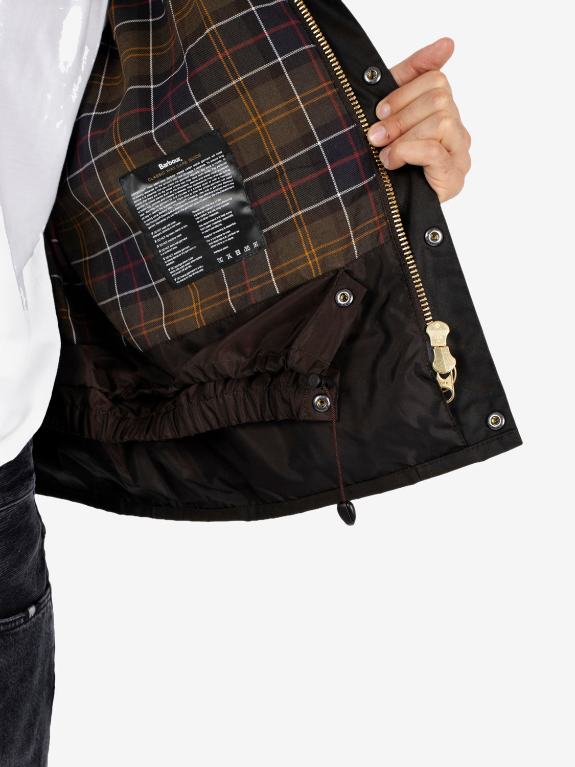 Four pocket Transort Wax jacket dark brown