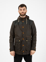 BARBOUR - Game Waxed Cotton Parka olive