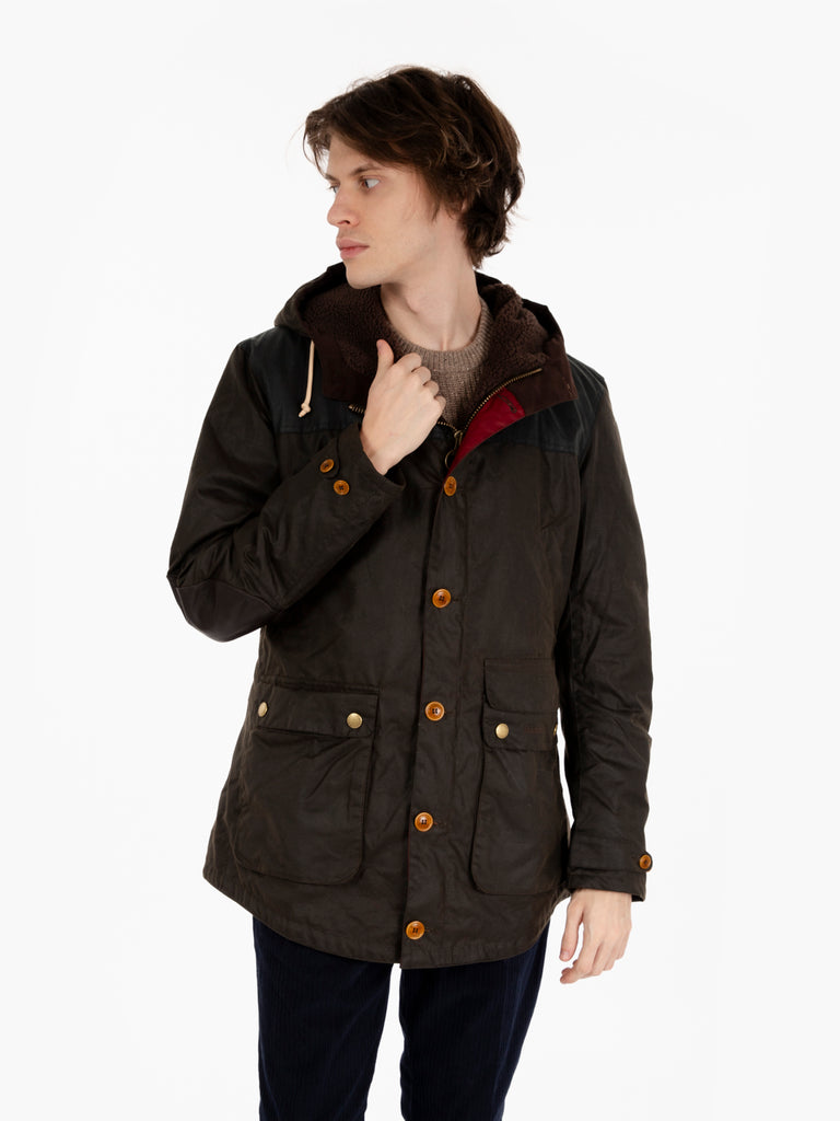 BARBOUR - Game Waxed Cotton Parka verde