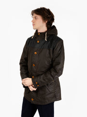 BARBOUR - Game Waxed Cotton Parka verde