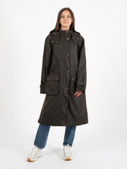BARBOUR - Giaccone Long Cannich Wax olive green