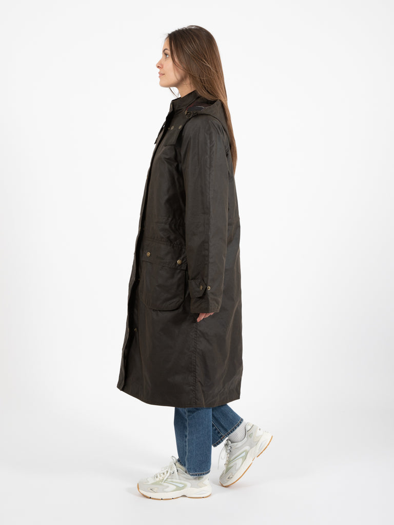 BARBOUR - Giaccone Long Cannich Wax olive green