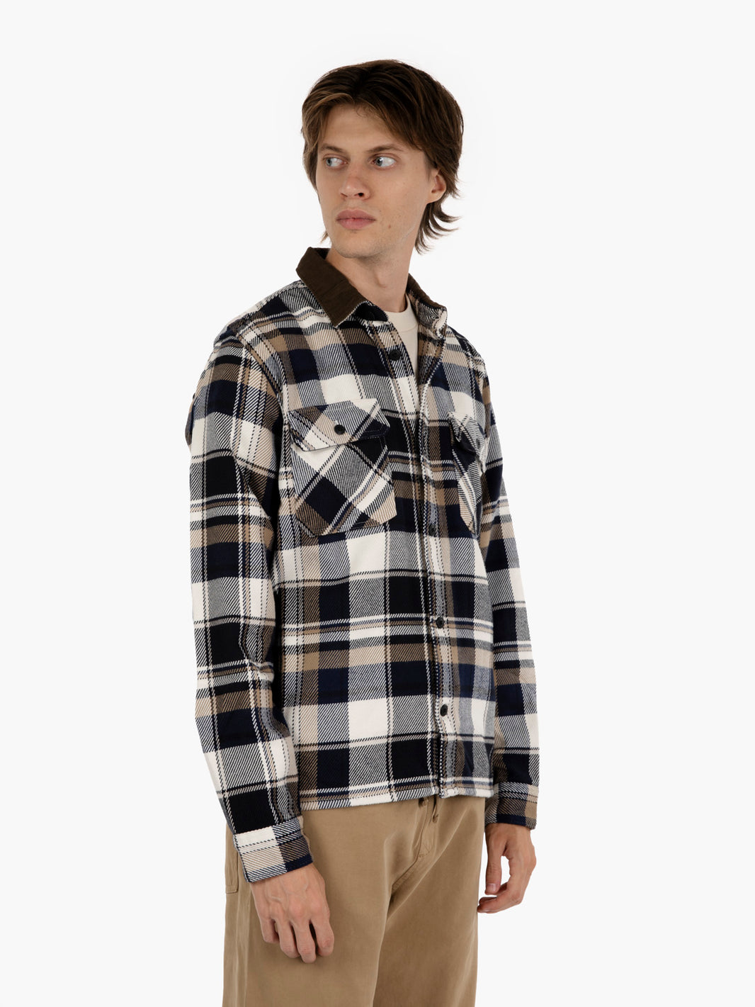 Grasmoor relaxed checked shirt navy
