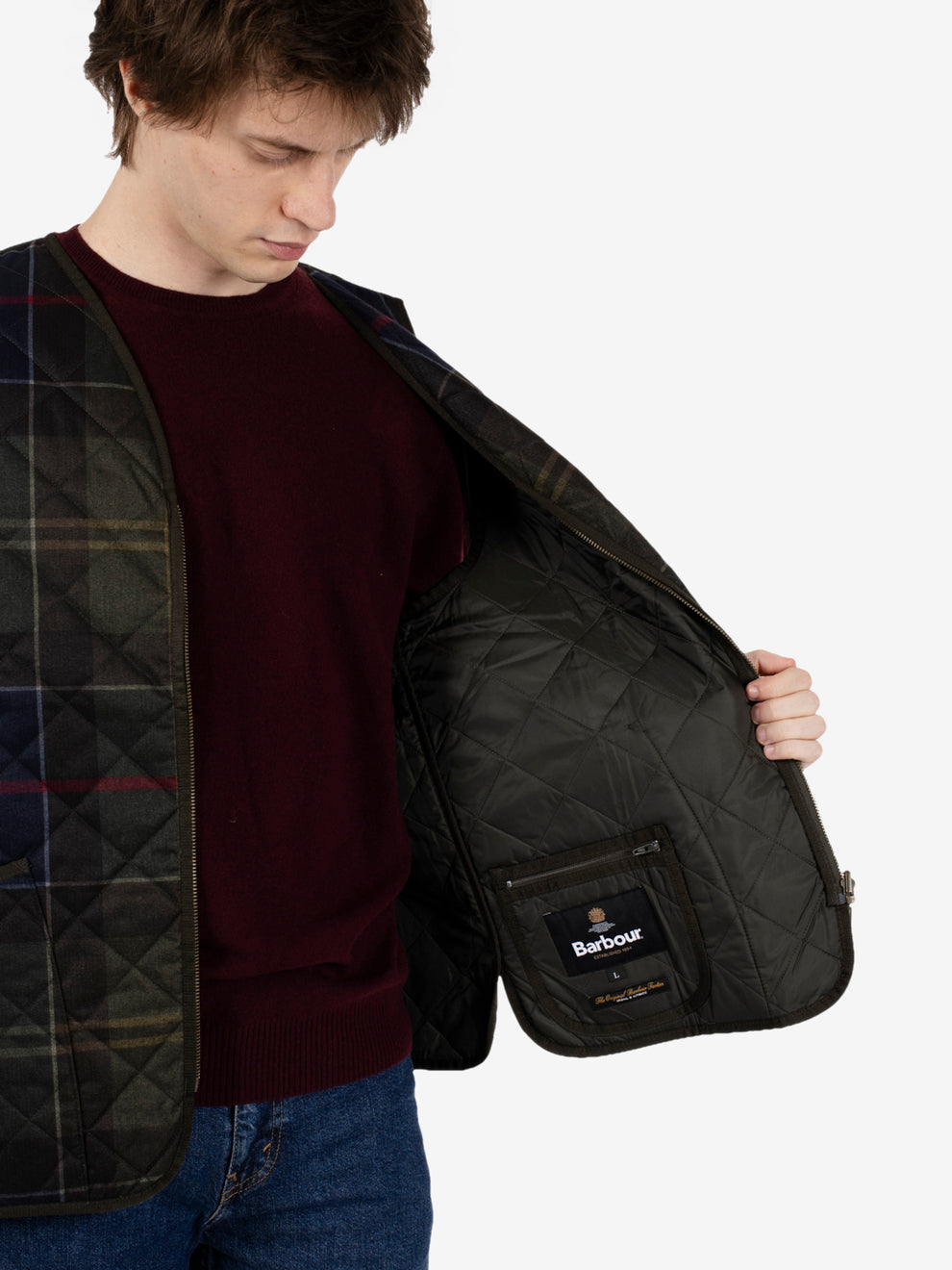 Icons Tartan Quilted Liner Classic tartan olive