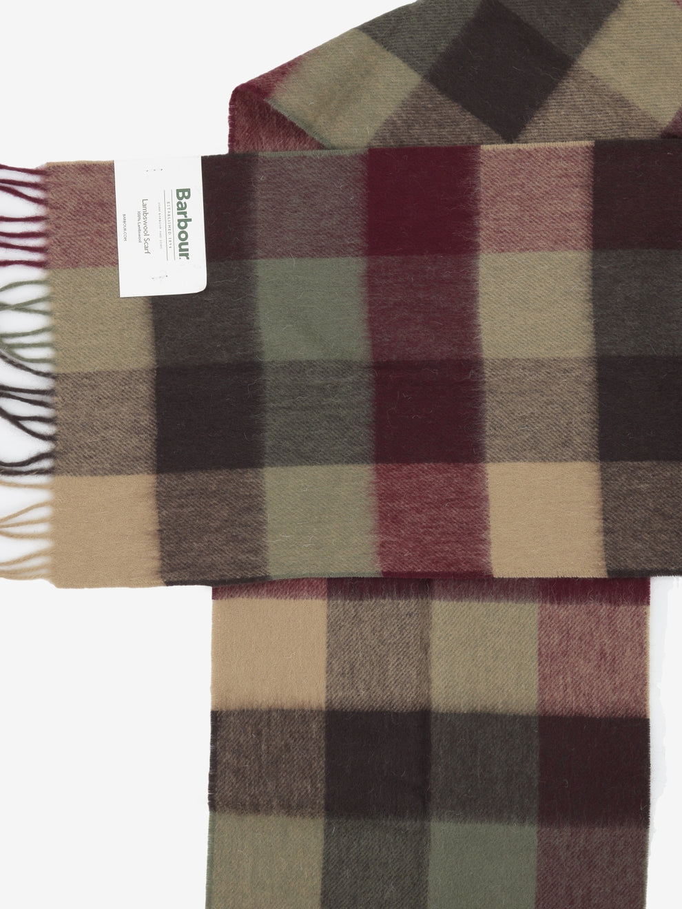 Large tattersall scarf tawny port
