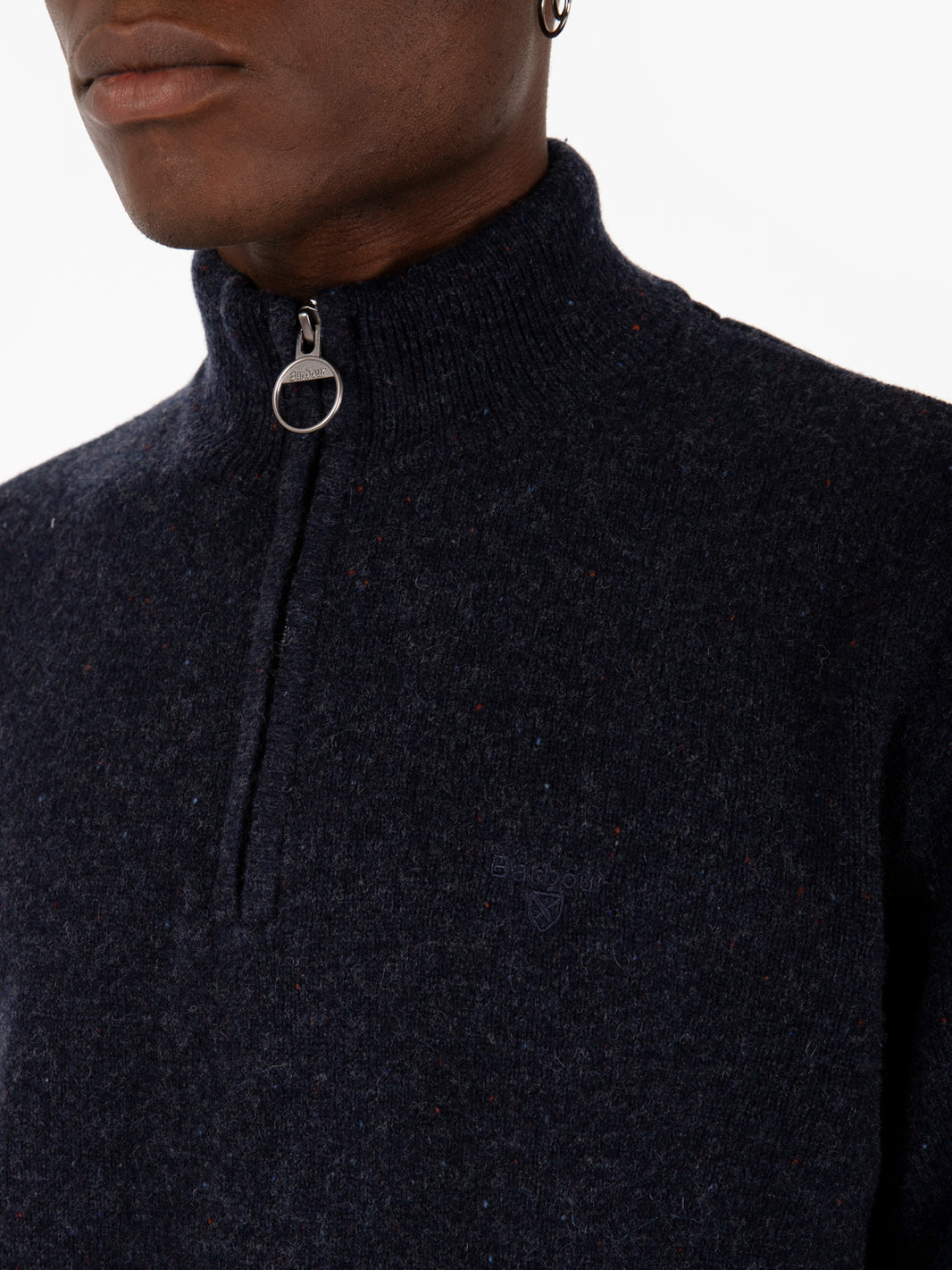 Tainsbury half zip knitted navy sweater