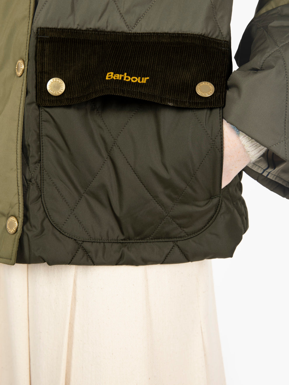 Martha Quilted jacket olive / dark moss / ancien tartan