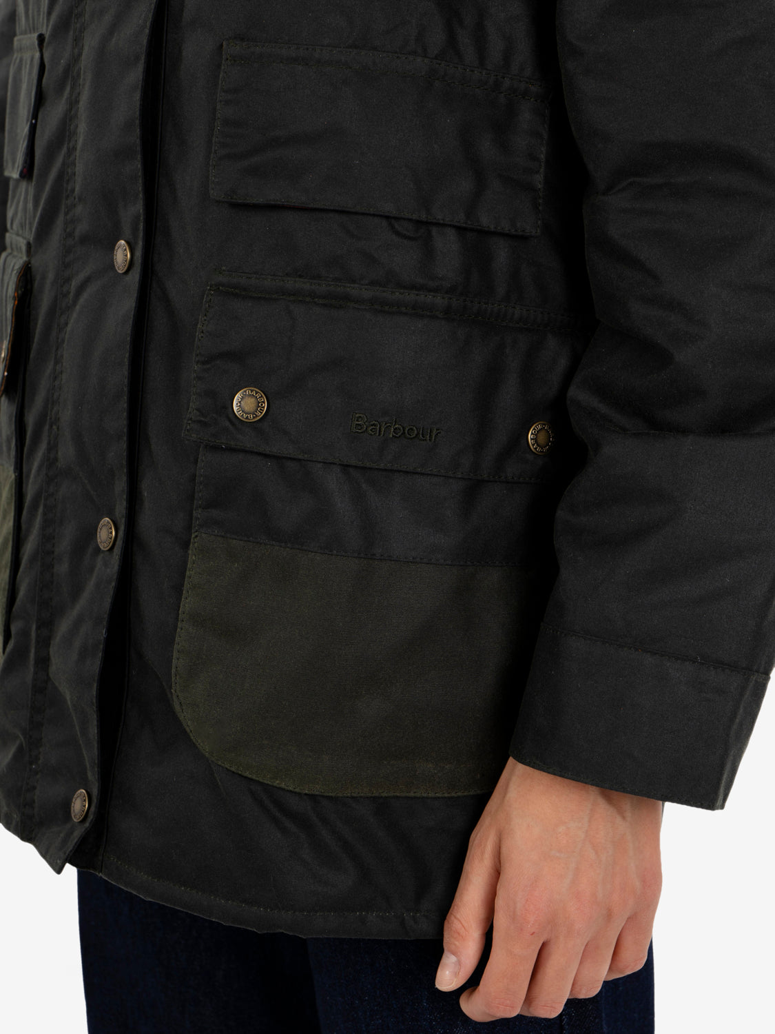 Modern Border Wax jacket sage