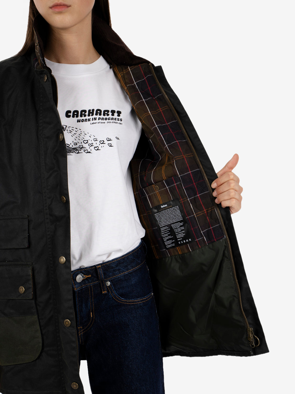 Modern Border Wax jacket sage