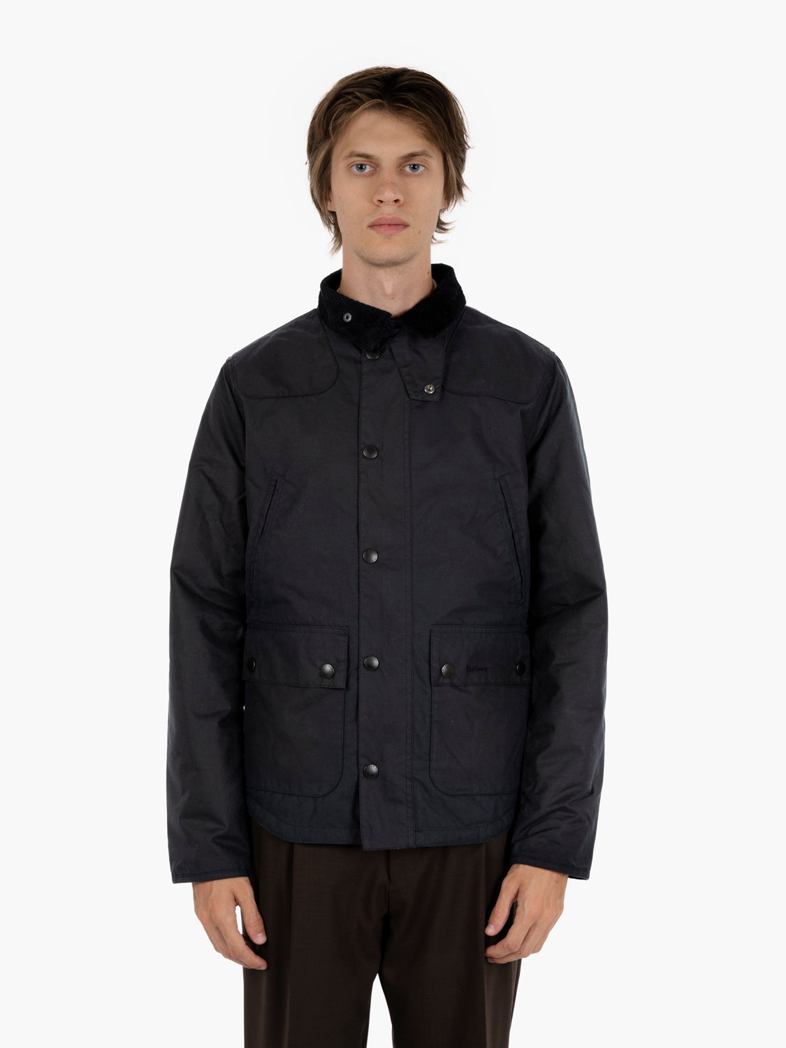 Reelin wax jacket navy