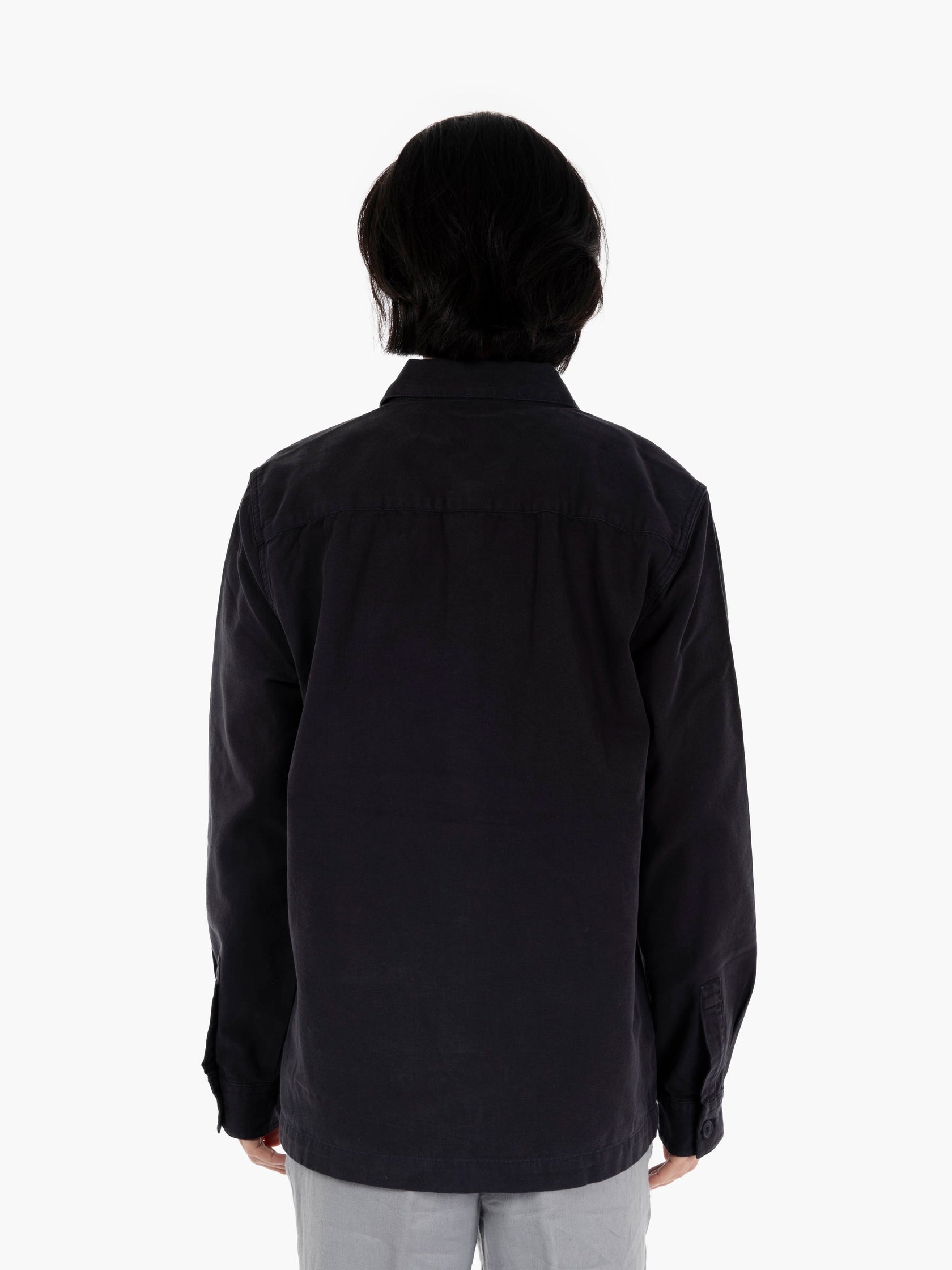 Washed navy overshirt