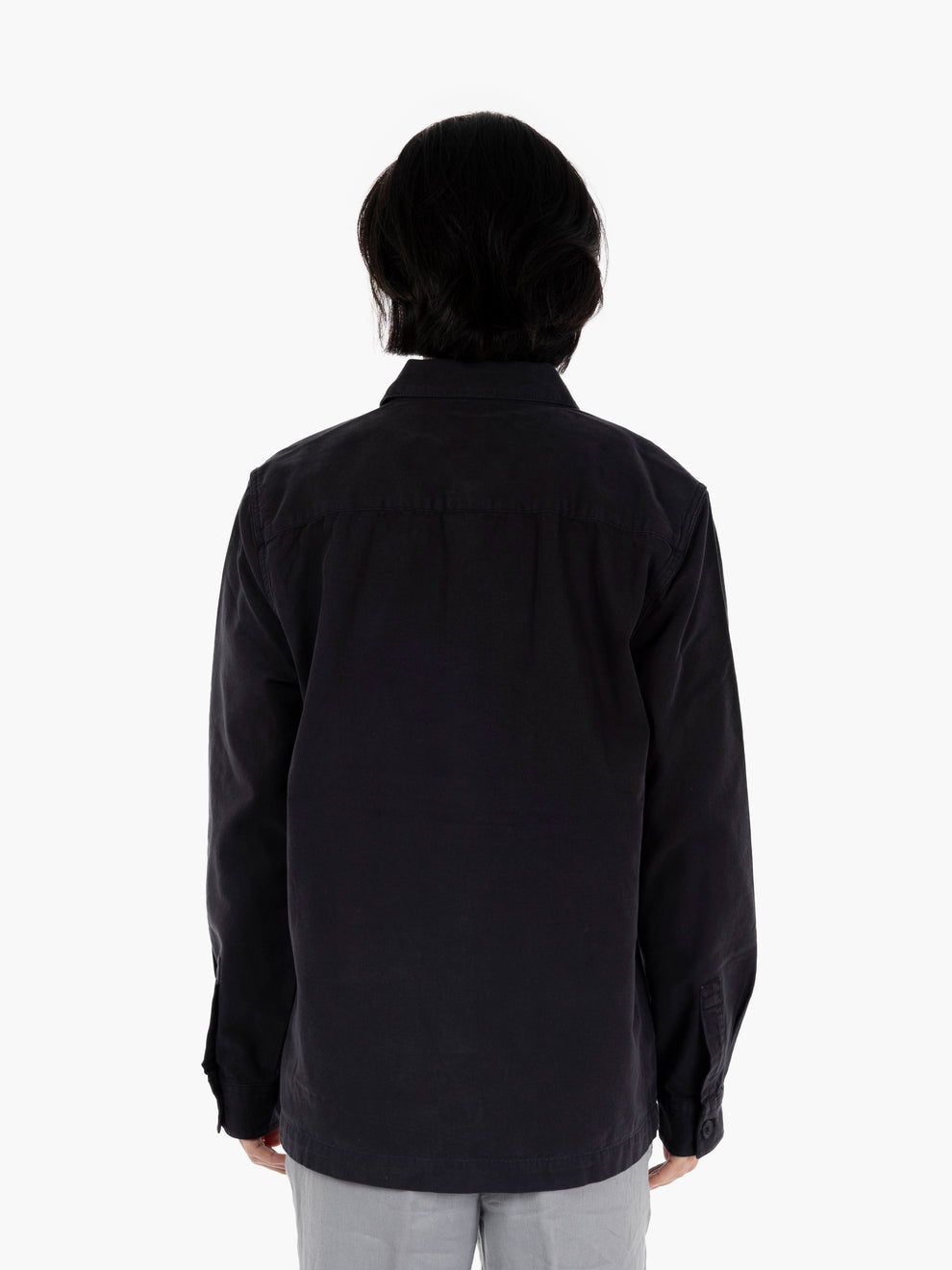 Washed navy overshirt