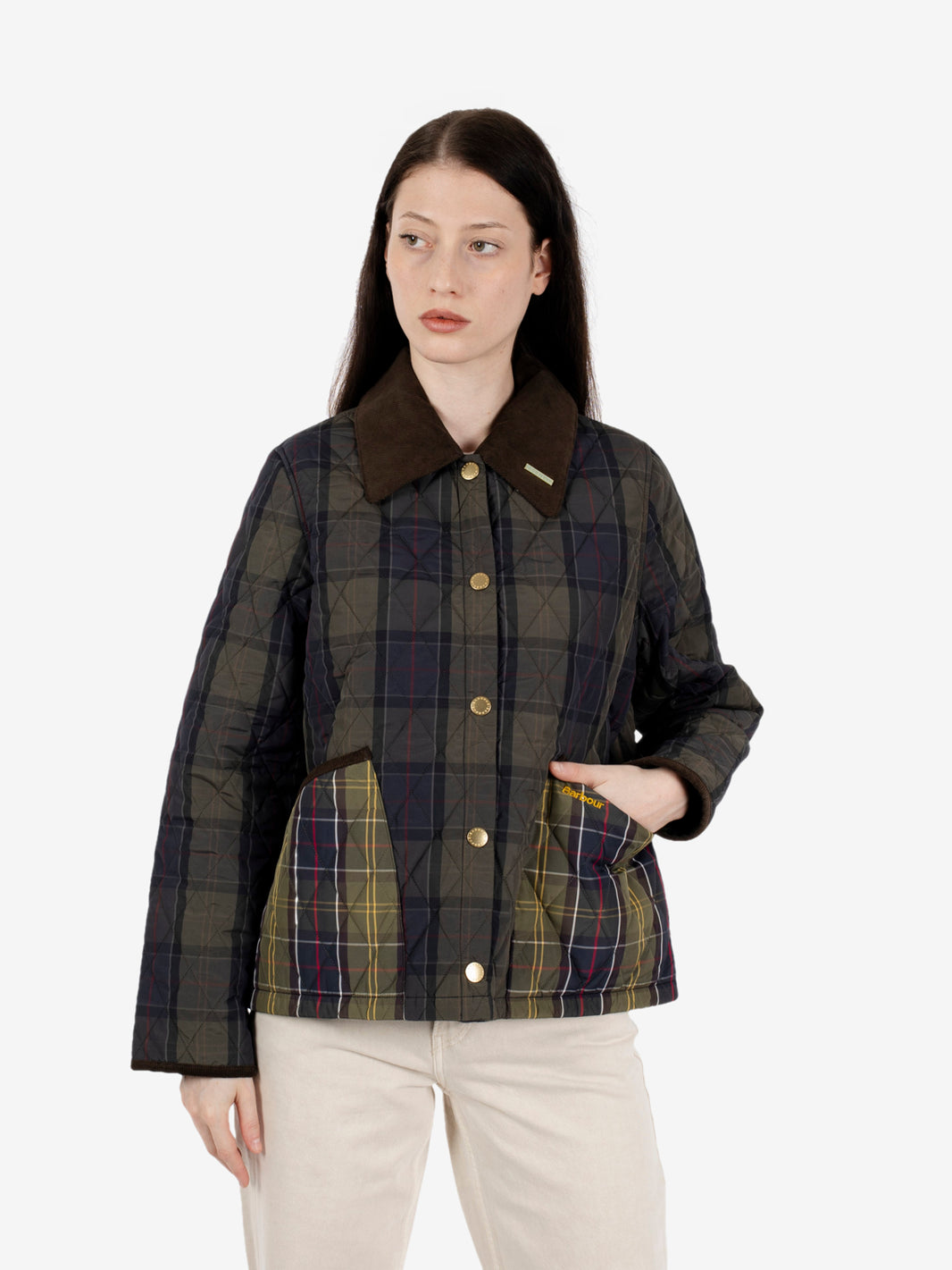 Tartan cropped Liddesdale Quilted jacket