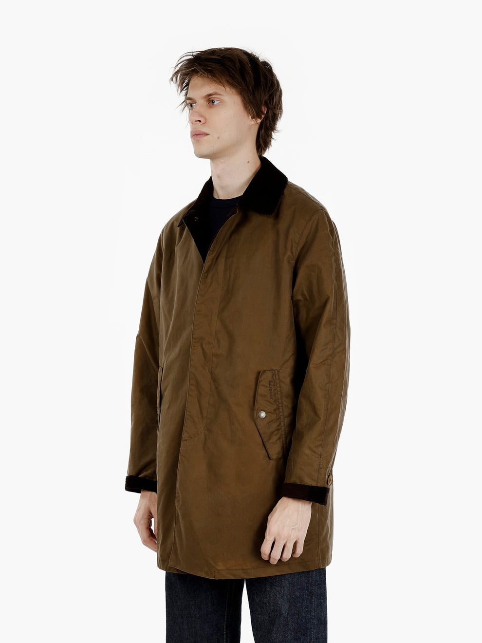 Wax trench coat tan