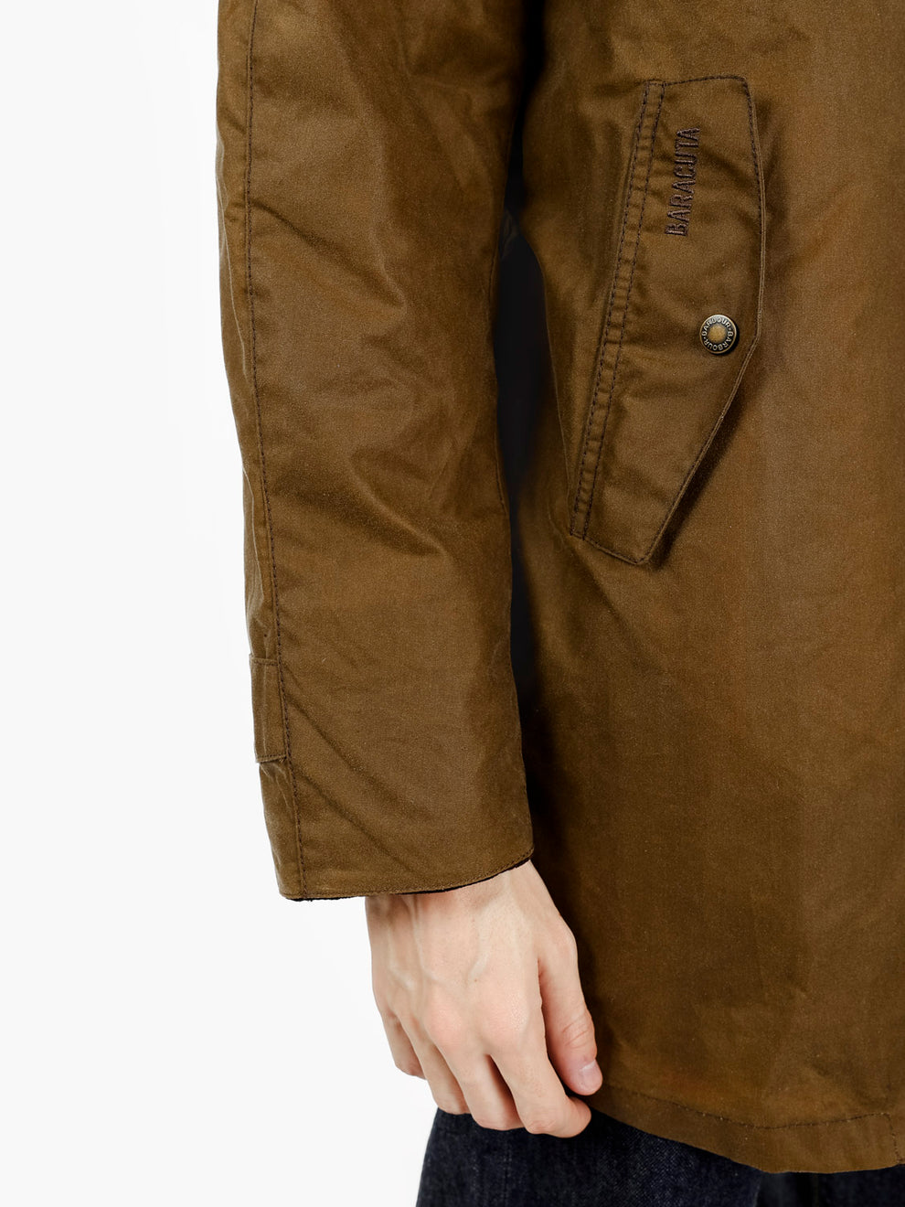 Wax trench coat tan