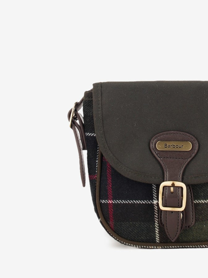Whitley Tartan mini crossbody bag verde