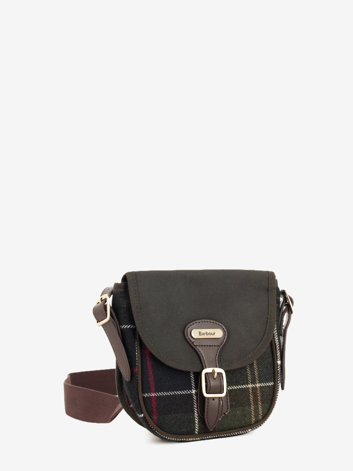 Whitley Tartan mini crossbody bag verde