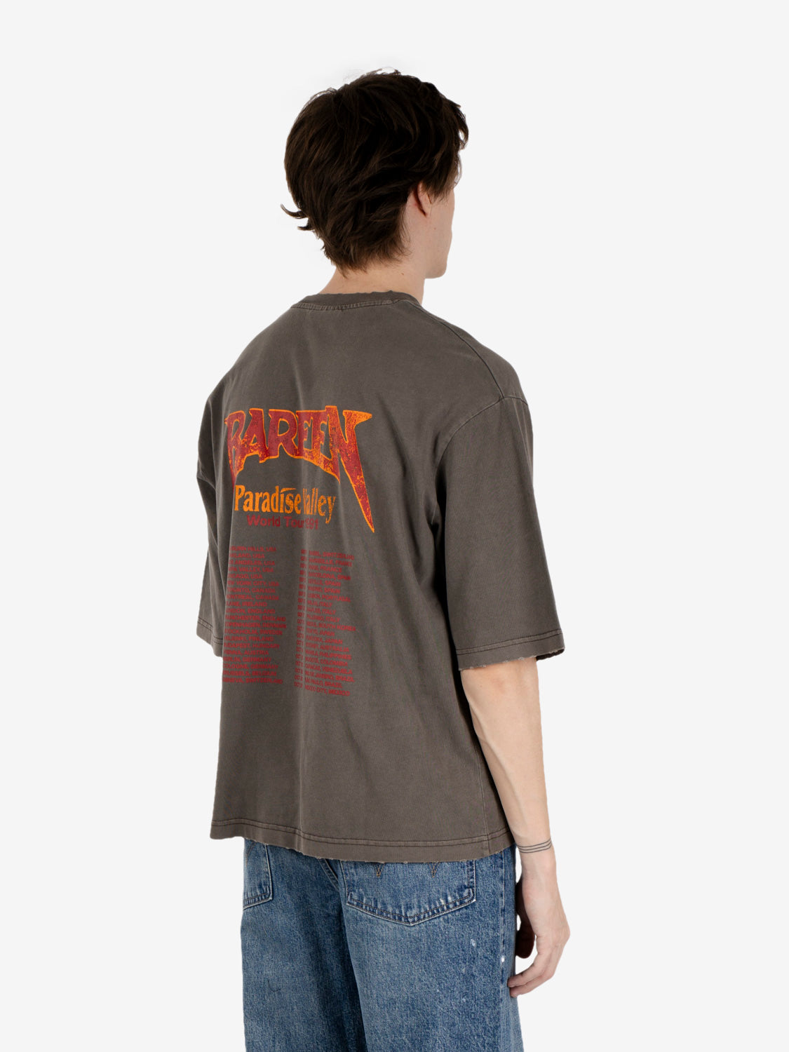 T-shirt oversized washed brown