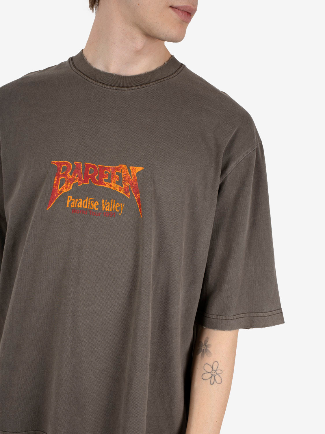 T-shirt oversized washed brown