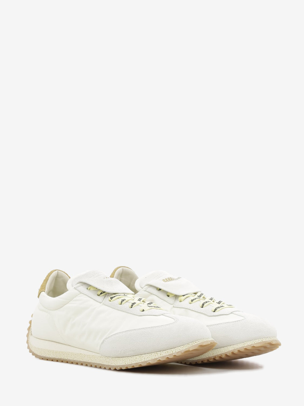 Sneakers Garage in nylon e suede bianche