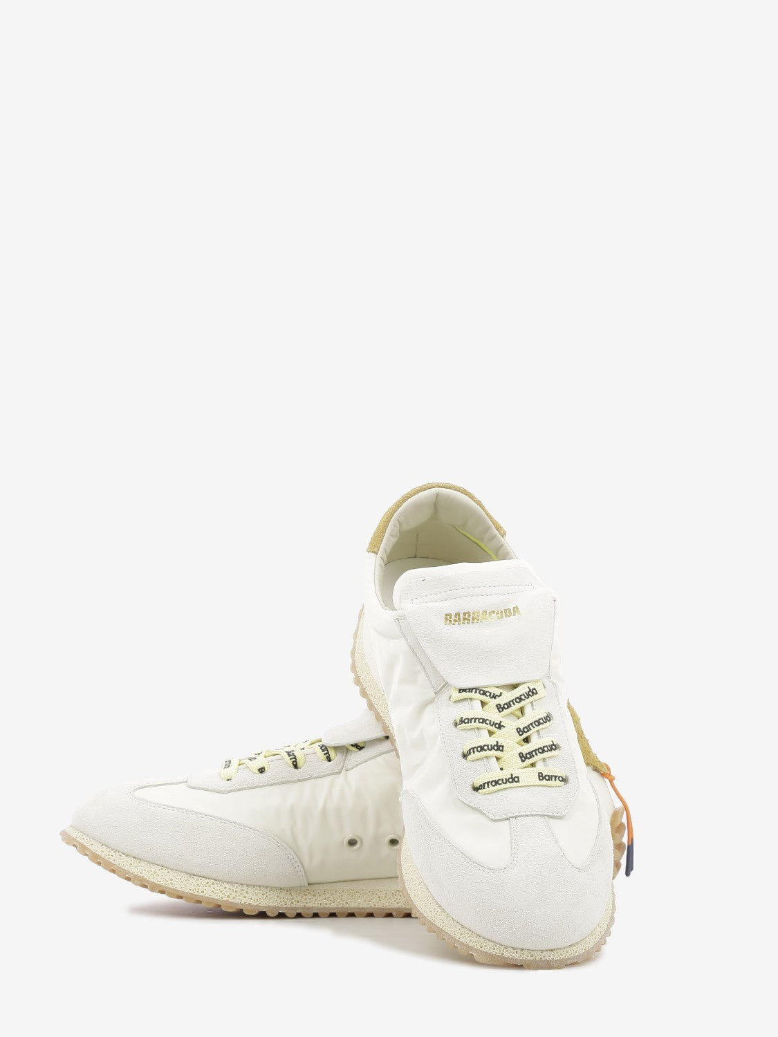 Sneakers Garage in nylon e suede bianche