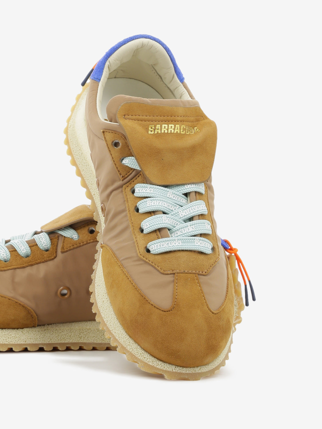 Sneakers Garage in brown nylon and suede