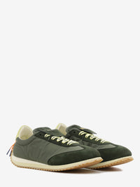Sneakers Garage in nylon e suede verdi