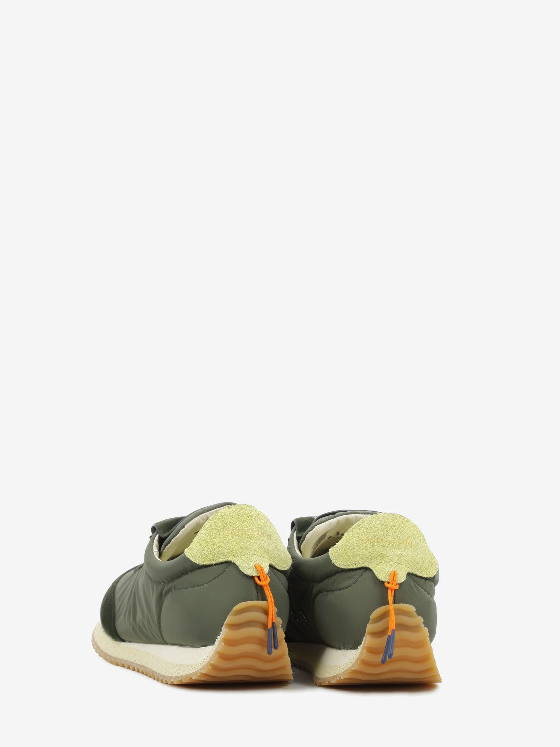 Sneakers Garage in nylon e suede verdi