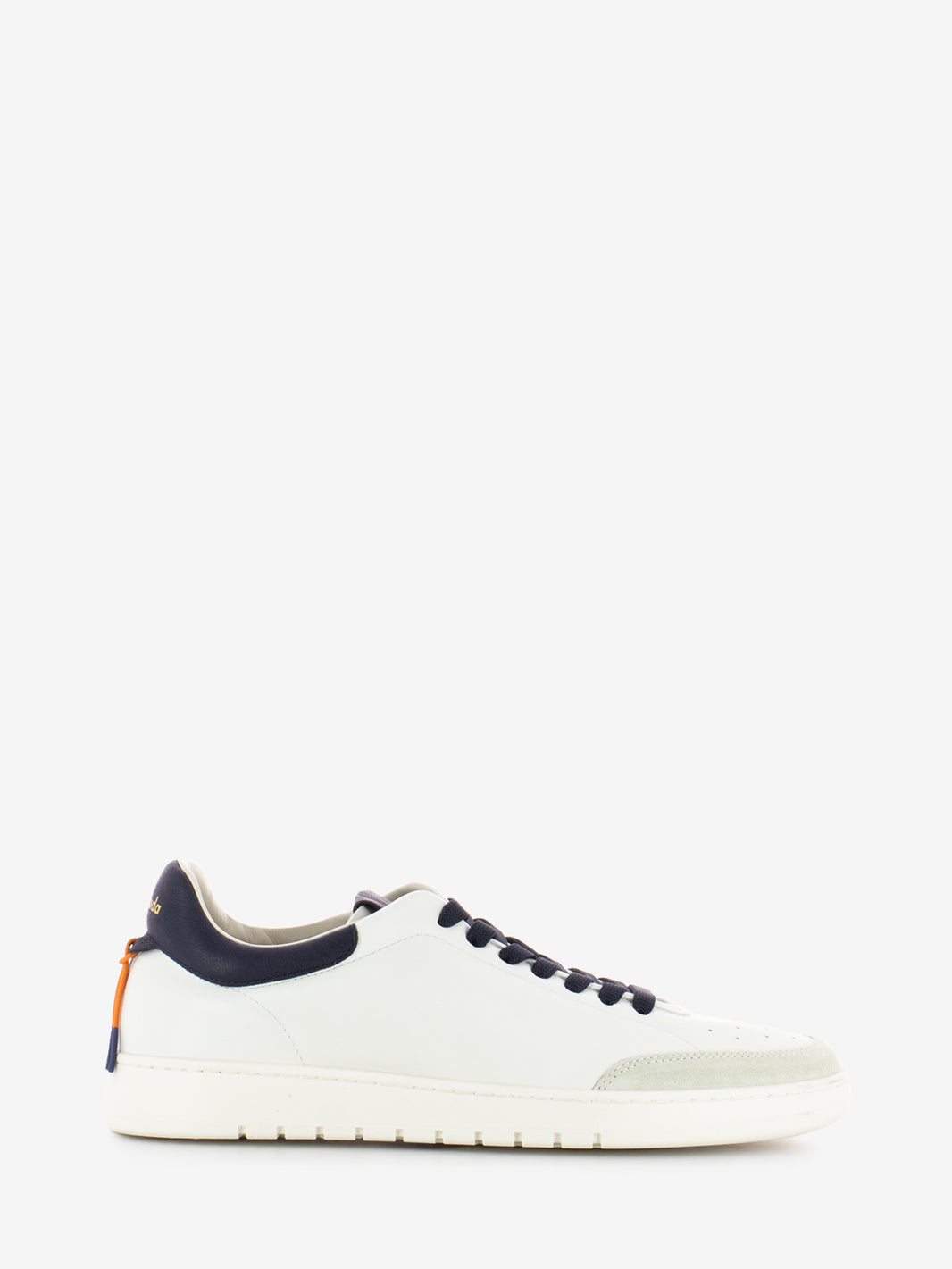 Sneakers in pelle marmo / camelia / navy