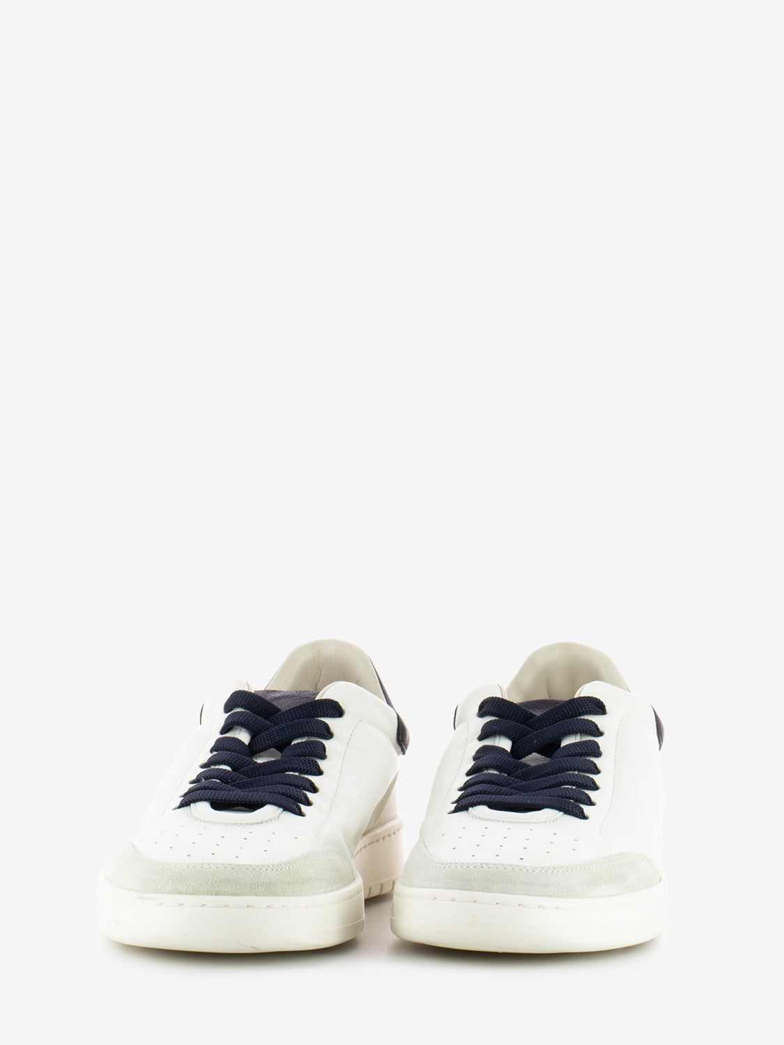 Sneakers in pelle marmo / camelia / navy