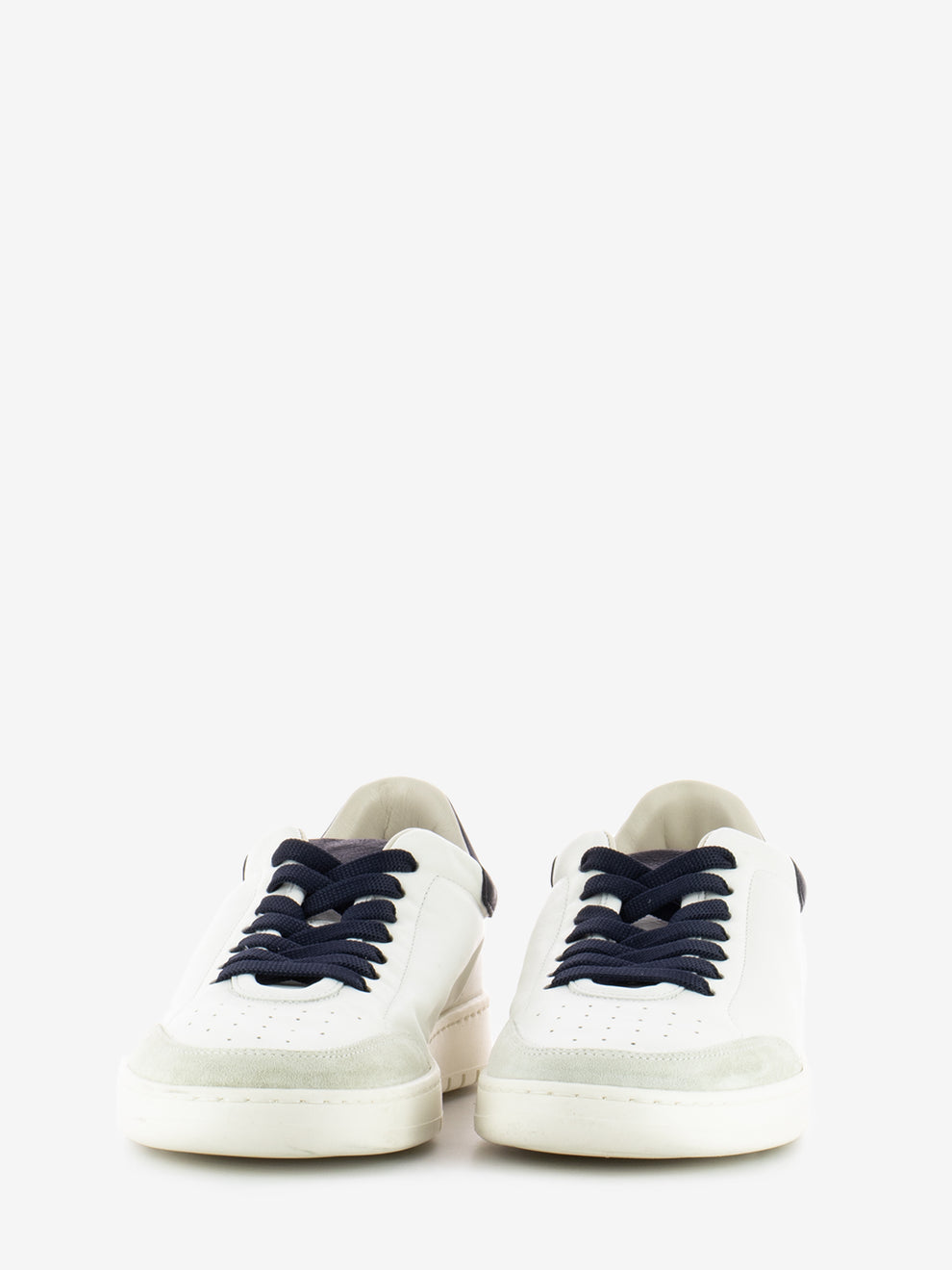 Sneakers in pelle marmo / camelia / navy