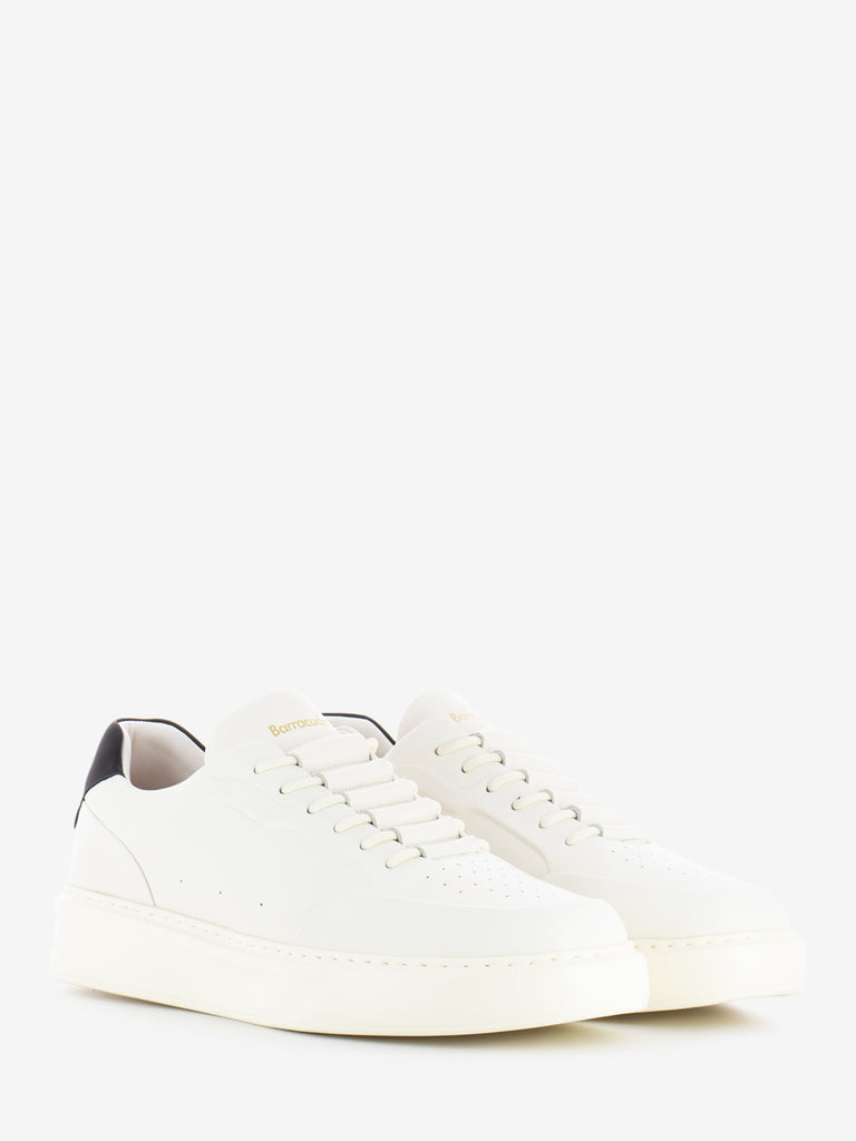 BARRACUDA - Sneakers in pelle white / black
