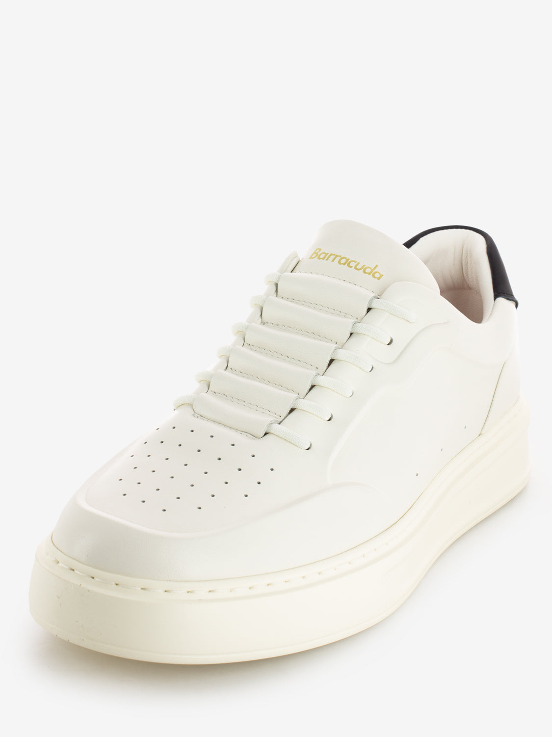 Sneakers in pelle white / black