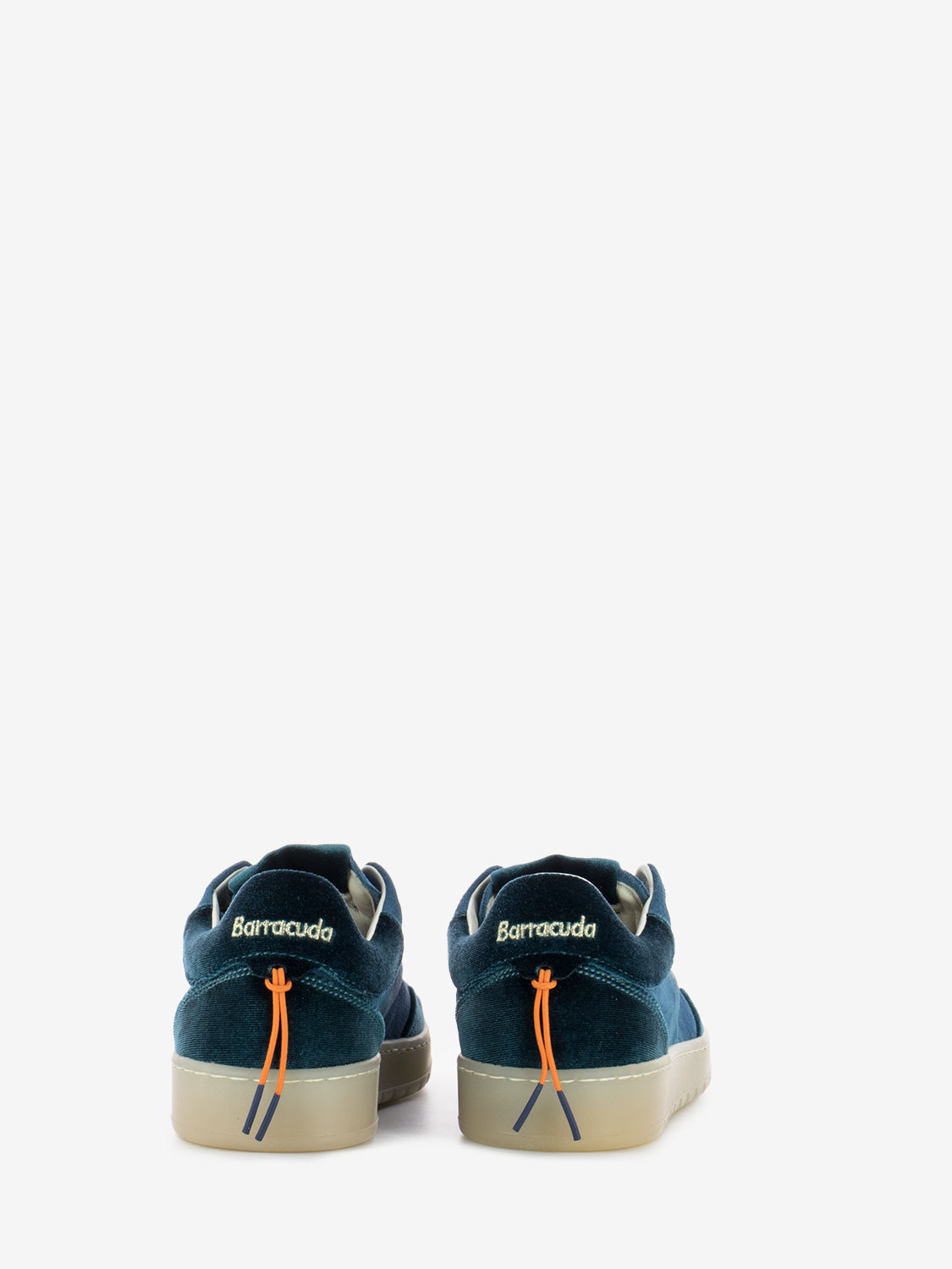 Sneakers in suede e velluto petrolio / galassia