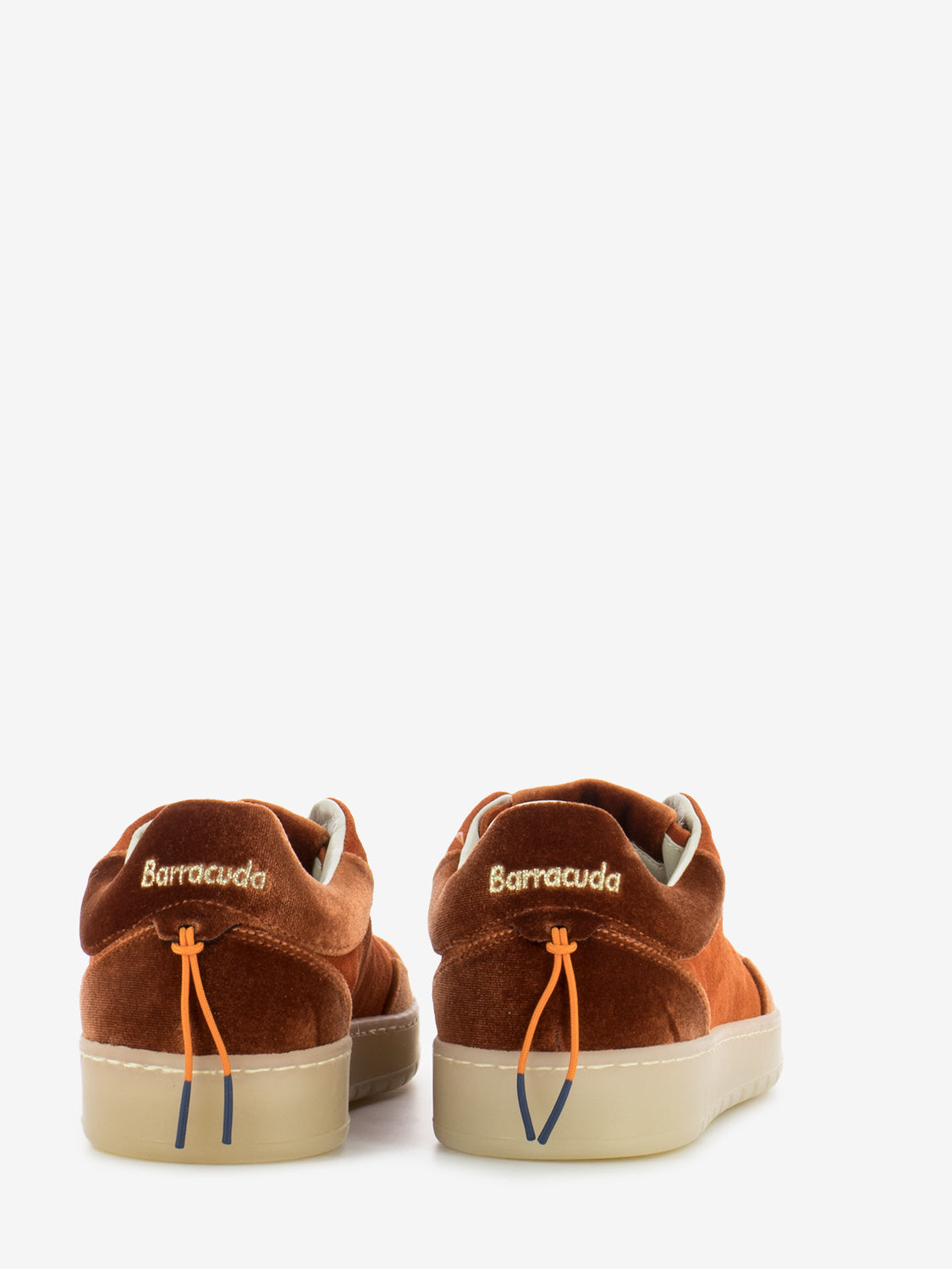 Sneakers in suede e velluto ruggine / parrot