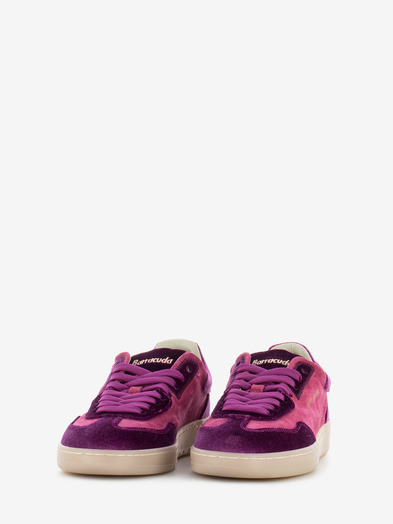 BARRACUDA - Sneakers in suede e velluto violet / shoking